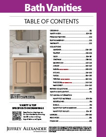 Vanities Section of the Decorative Products & Organization Catalog