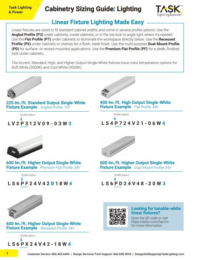 Cabinetry Sizing Guide: Single-White Lighting