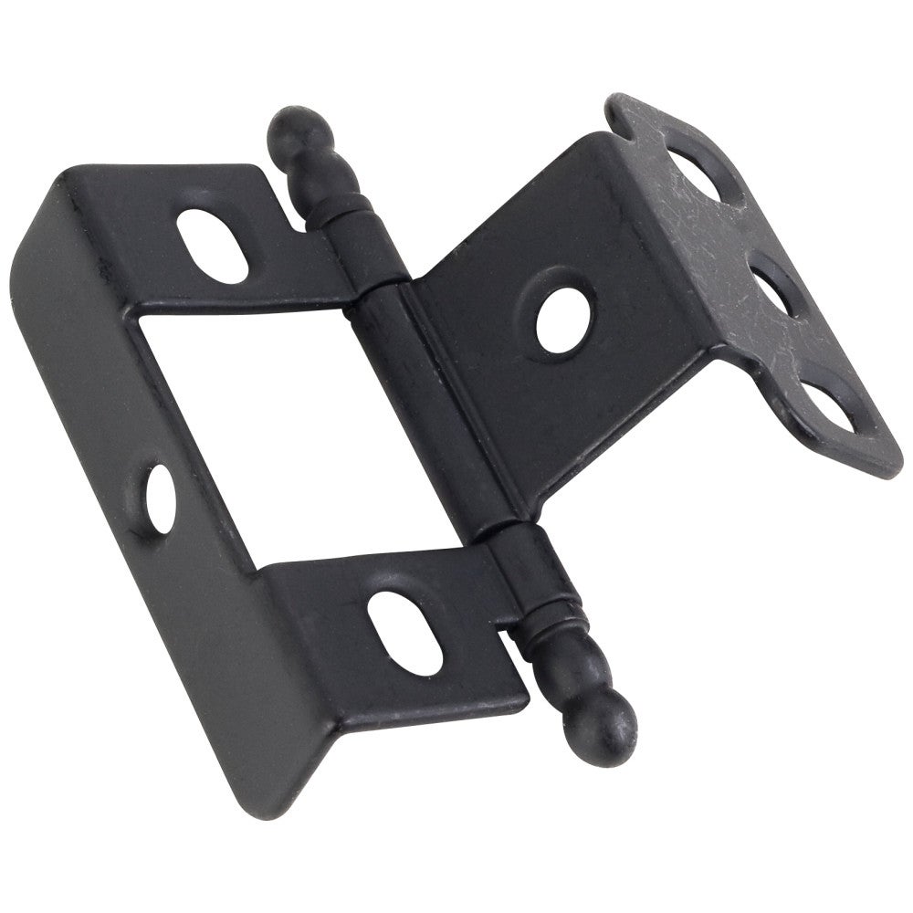 270° Full Wrap for 3/4" Frame x 3/4" Door, Inset Flush Ball Tip Hinge - Matte Black