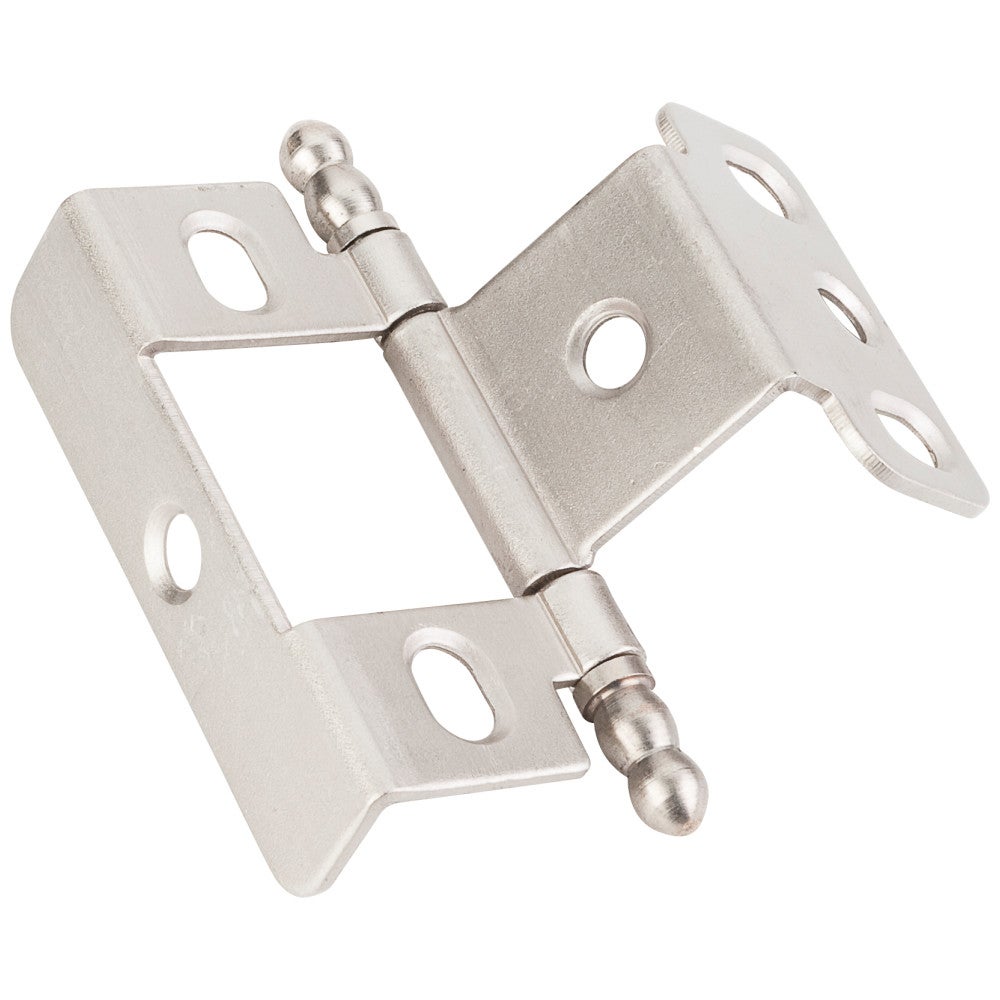 270° Full Wrap for 3/4" Frame x 3/4" Door, Inset Flush Ball Tip Hinge - Satin Nickel