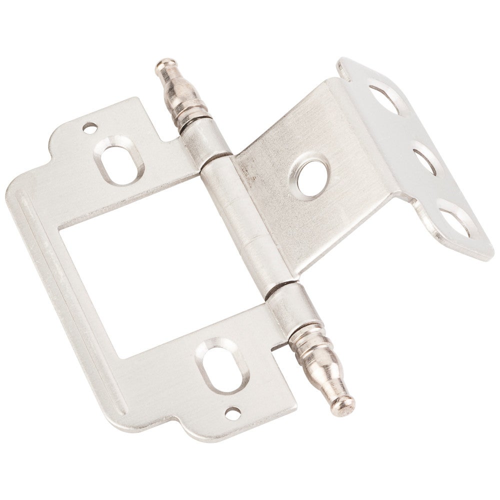 270° Partial Wrap for 3/4" Frame x 3/4" Door, Inset Flush, "A" Style Minaret Tip Hinge - Satin Nickel