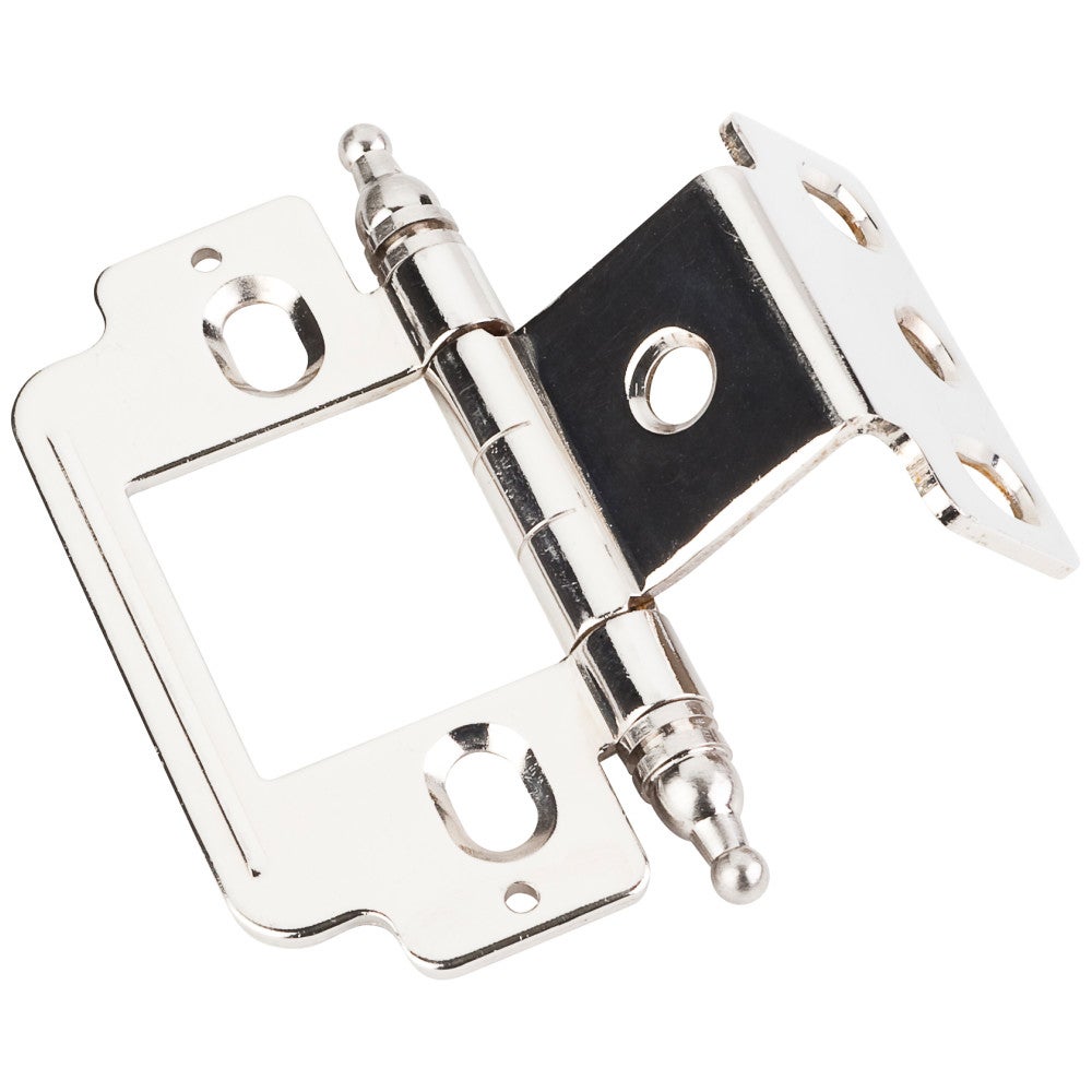 270° Partial Wrap for 3/4" Frame x 3/4" Door, Inset Flush, "B" style Minaret Hinge - Nickel