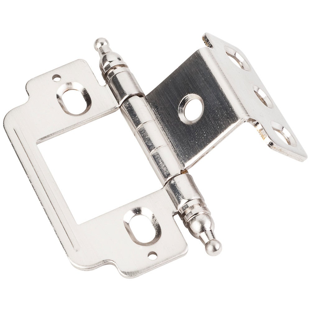 270° Partial Wrap for 3/4" Frame x 3/4" Door, Inset Flush, "B" style Minaret Hinge - Satin Nickel