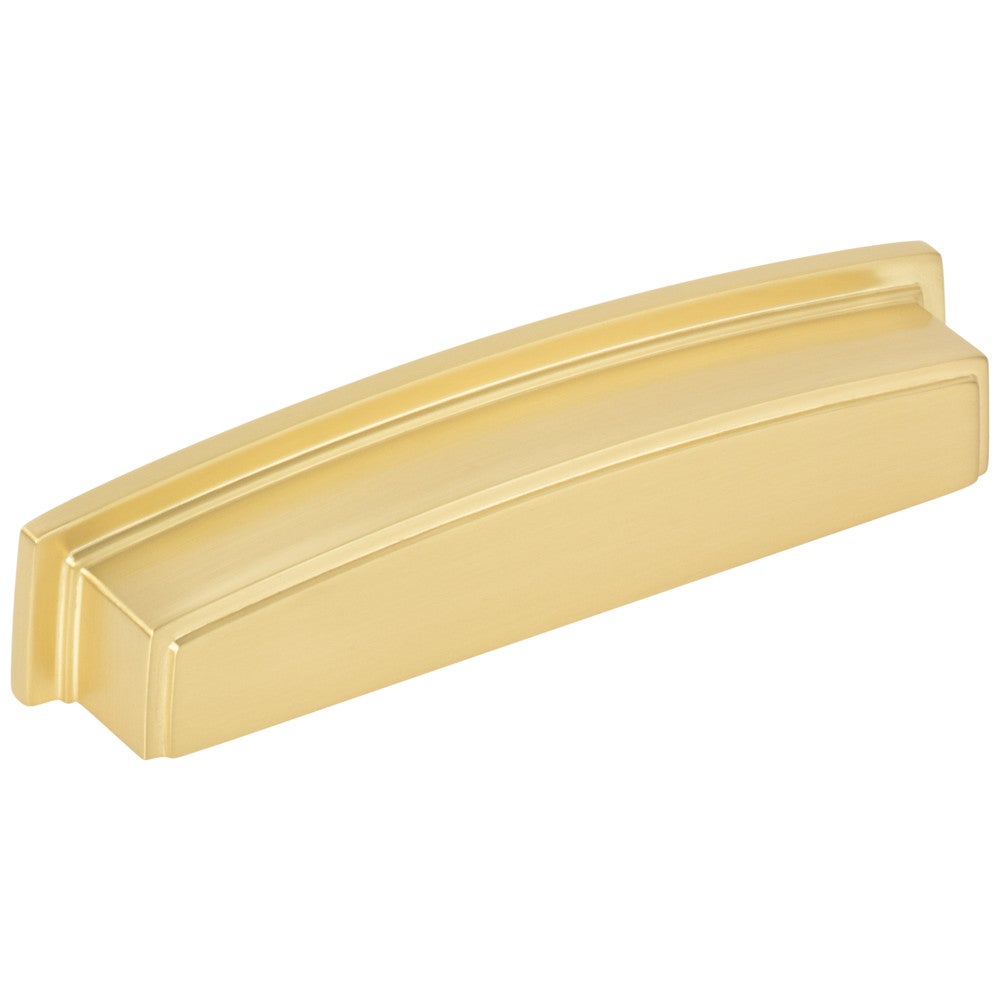 128 mm Center-to-Center Brushed Gold Square Renzo Cabinet Cup Pull