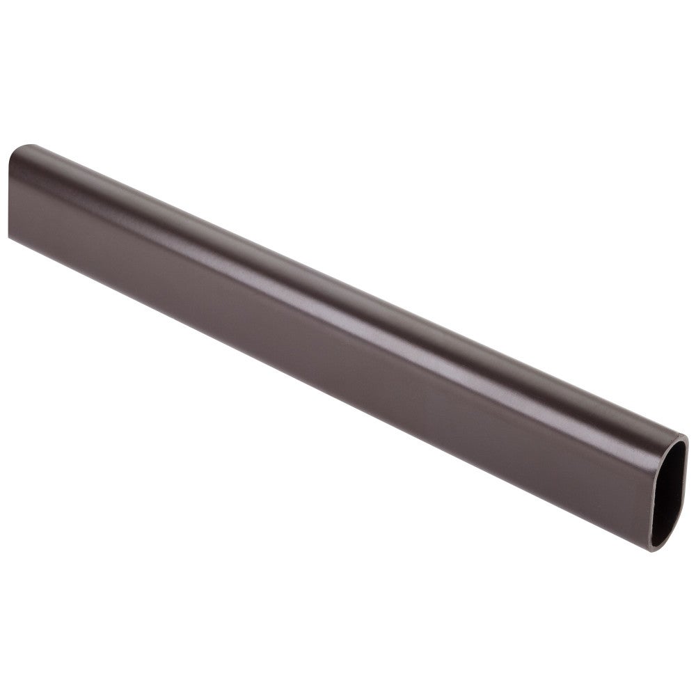 40 Dark Bronze 19/32"x1-3/16"x8' Oval Aluminum Closet Rods