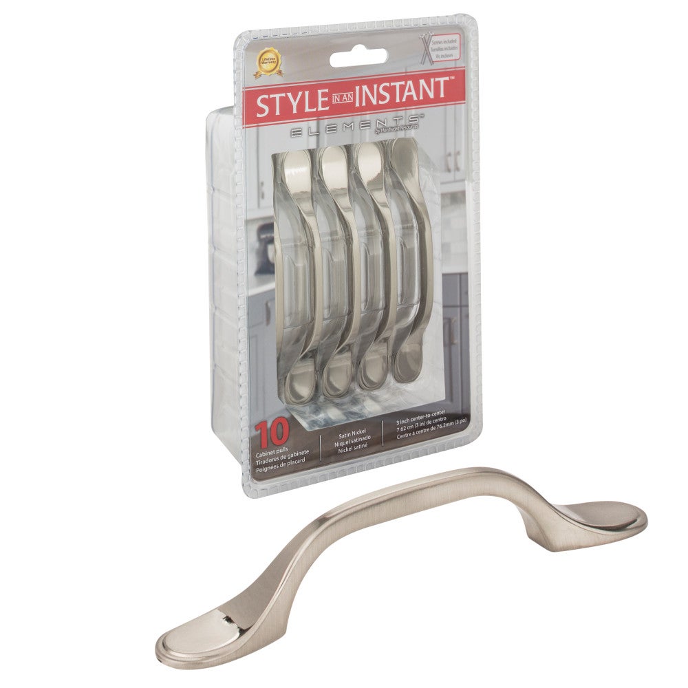 3" Center-to-Center Kenner Retail Packaged Cabinet Pull
