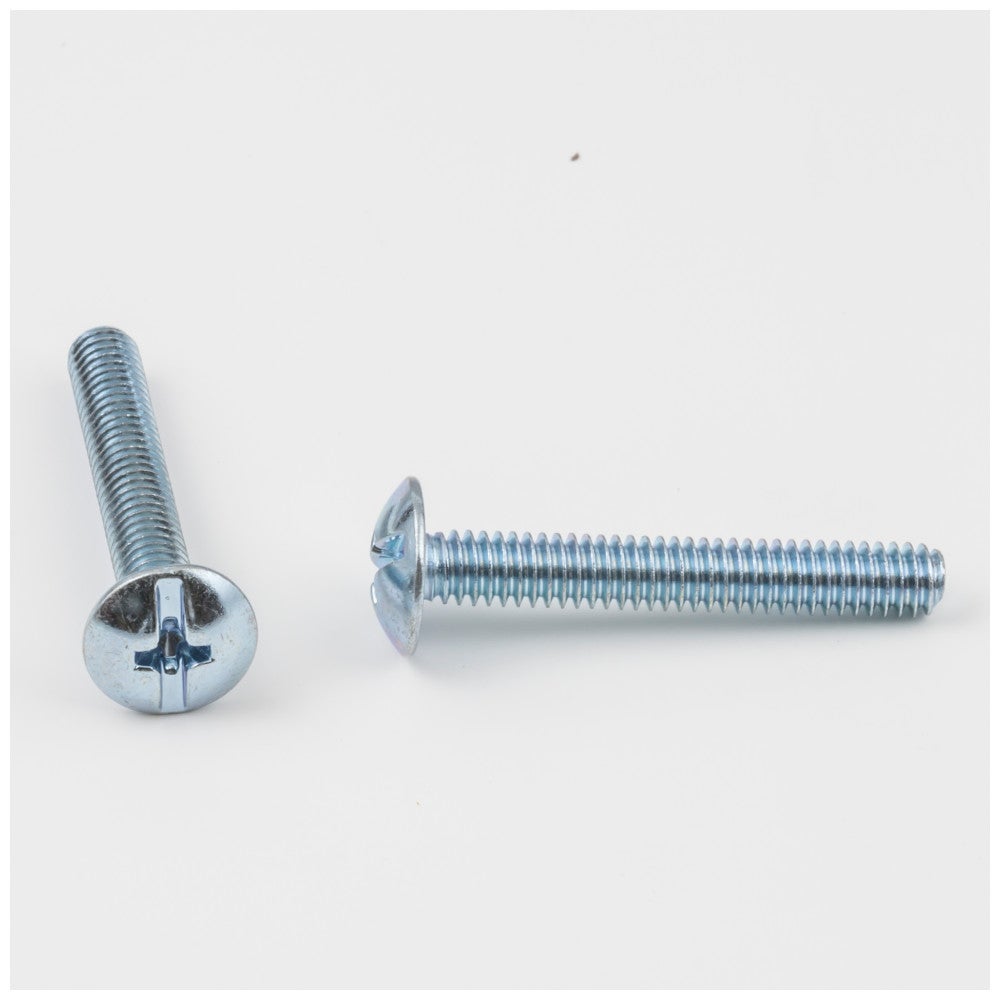 8-32 x 1-1/8" Zinc Plated Phillips Slotted Combo Drive Truss Head Machine Screw Sold by the Box. Order 1 for a Box of 1,000 Screws