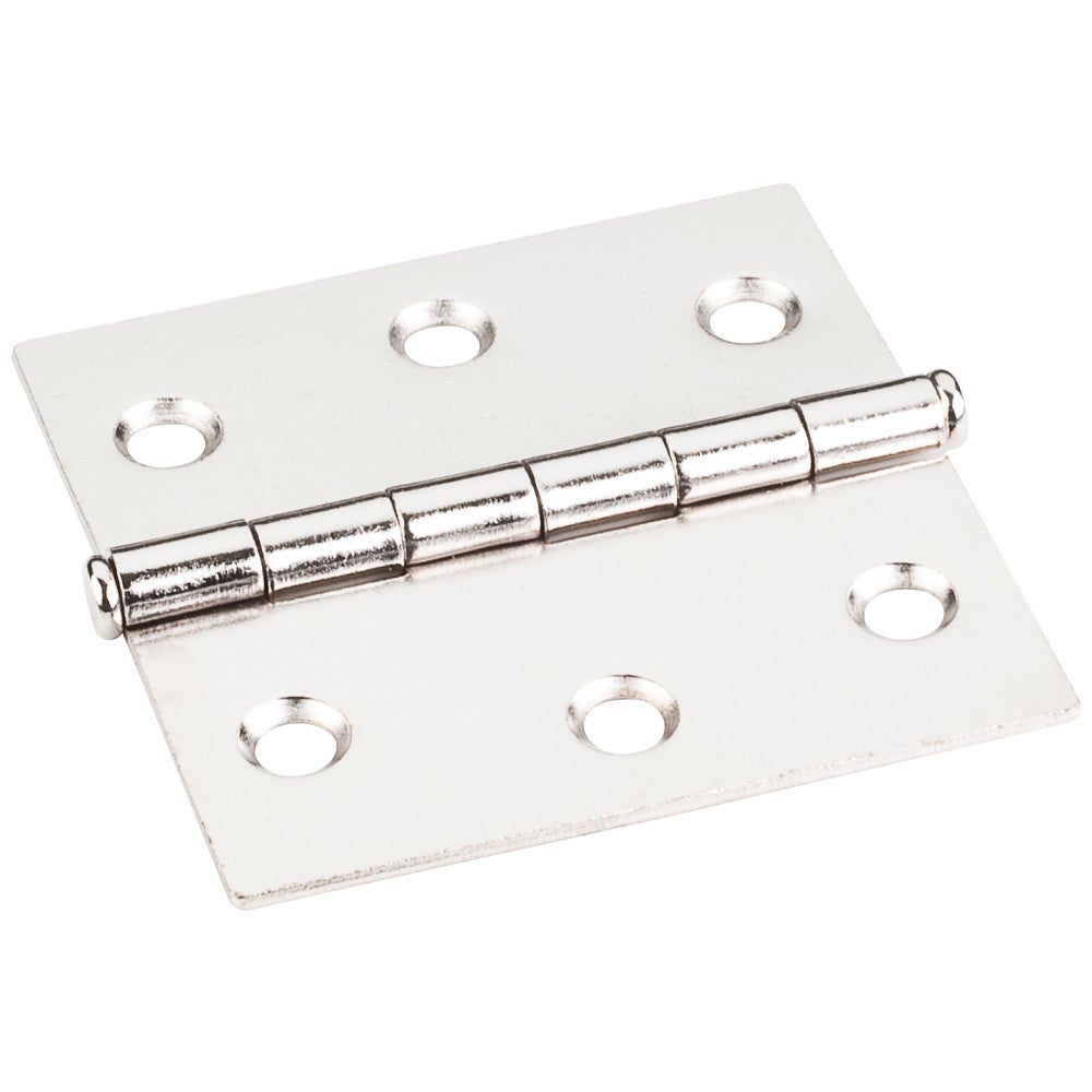 Bright Nickel 2-1/2" x 2-1/2"  Swaged Butt Hinge