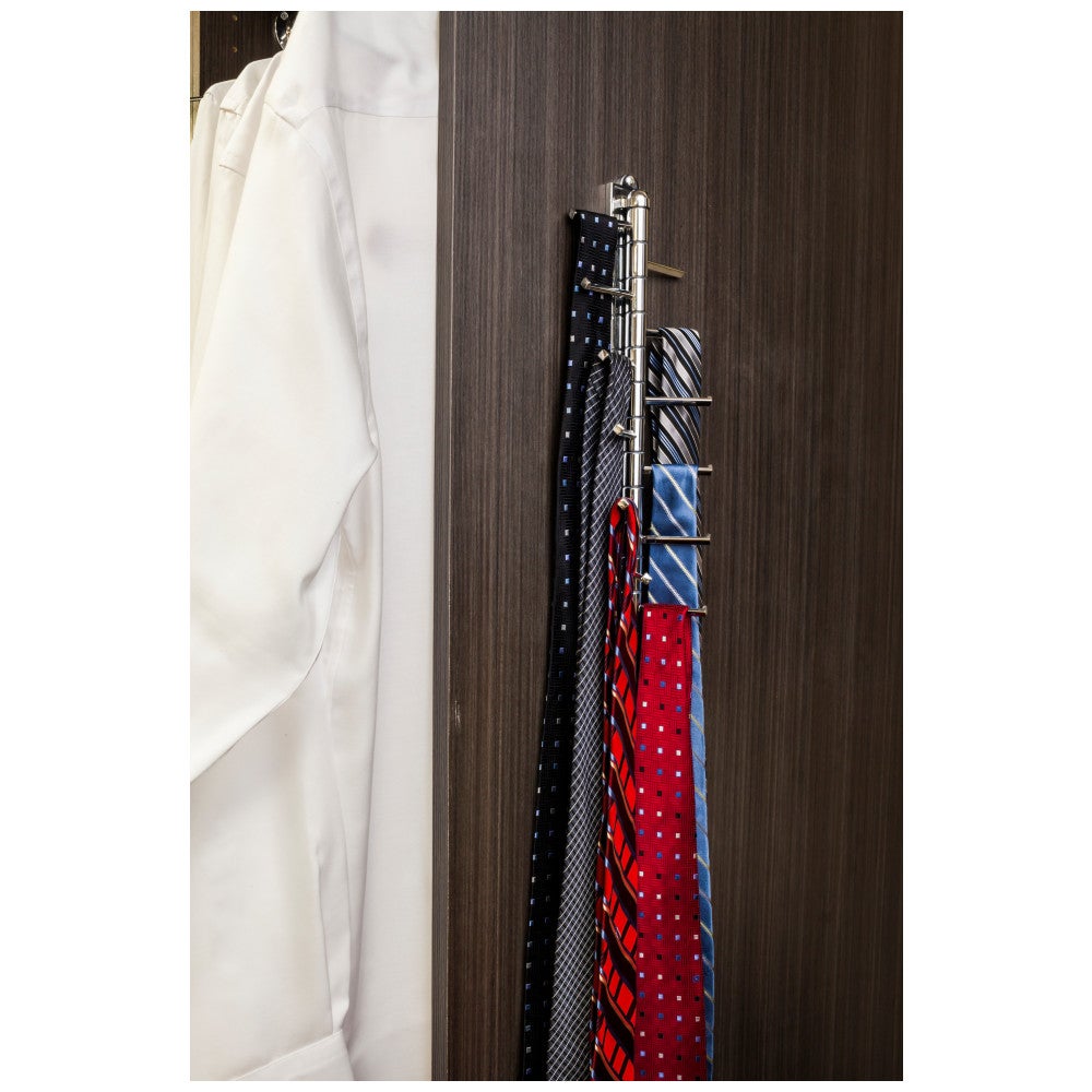 Brushed Oil Rubbed Bronze 12-Hook Cascading Tie Organizer