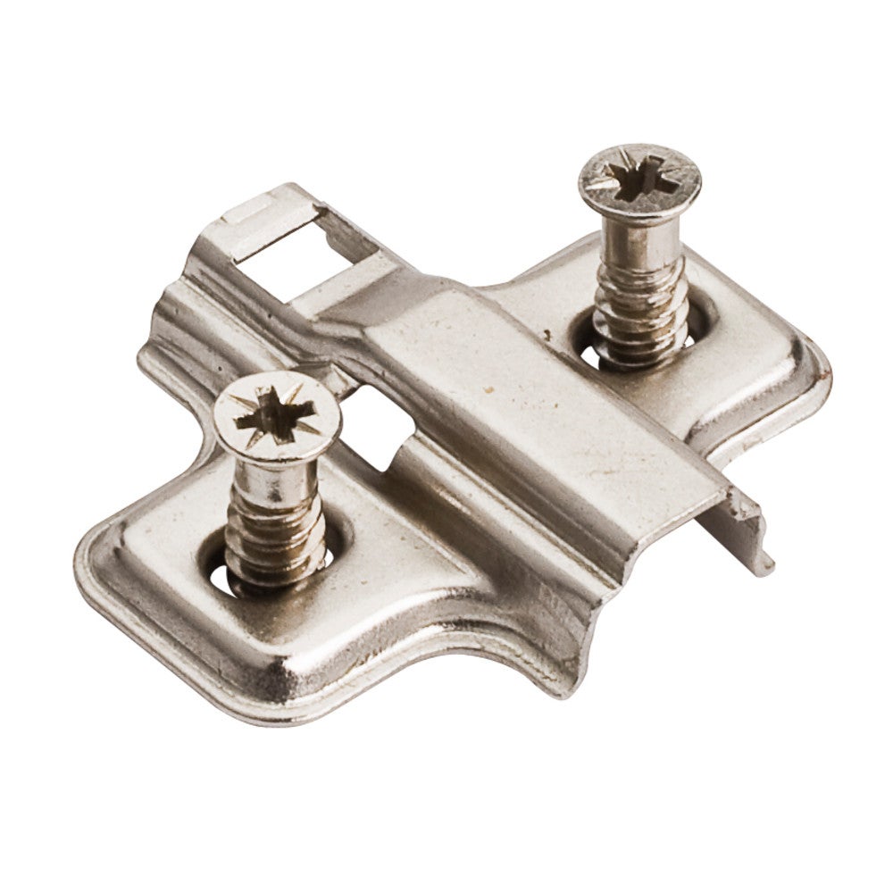HR MAX™ Standard Duty 3 mm Non-Cam Adjustable Steel Plate with Euro Screws for 500 Series Euro Hinges