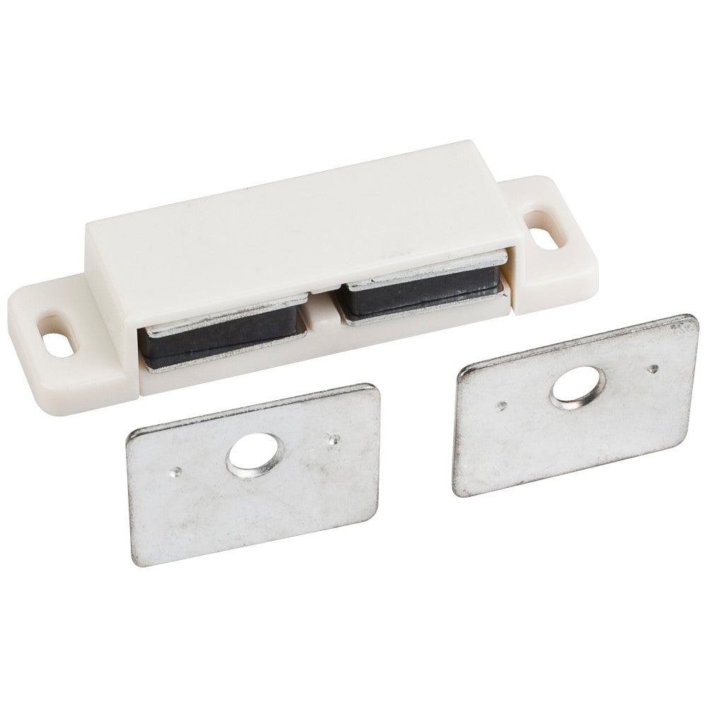 15 lb Double Magnetic Catch White/Zinc, Retail Pack