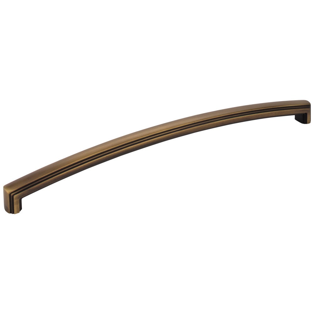 12" Center-to-Center Antique Brushed Satin Brass Delgado Appliance Handle