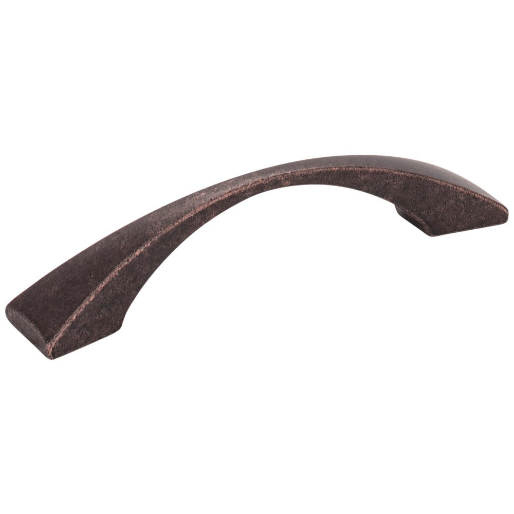 96 mm Center-to-Center Distressed Oil Rubbed Bronze Square Glendale Cabinet Pull