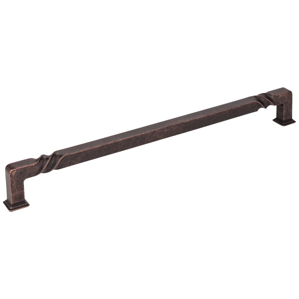 12" Center-to-Center Distressed Oil Rubbed Bronze Rustic Twist Tahoe Appliance Handle