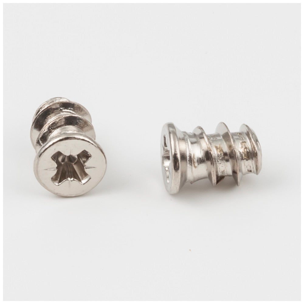 6.3 mm x 9 mm Nickel Plated Pozi Drive 7 mm Flat Head Euro Screw Sold by the Box (4,500). Order 4.5 for a box of 4,500 screws