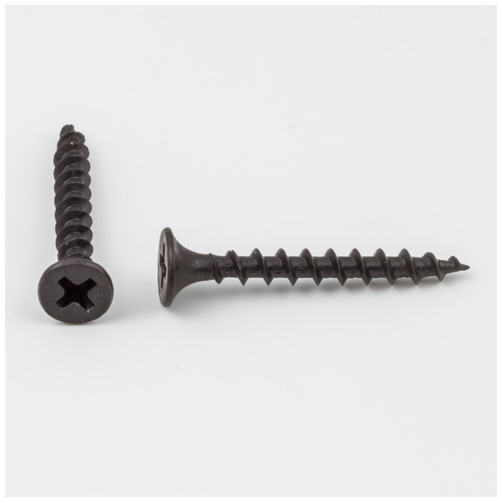 #6 x 1 1/4 " Black Phosphate Phillips Drive Coarse Thread Bugle Head Drywall Screw sold by the Keg. Order 8 for a Keg o 8,000 Screws