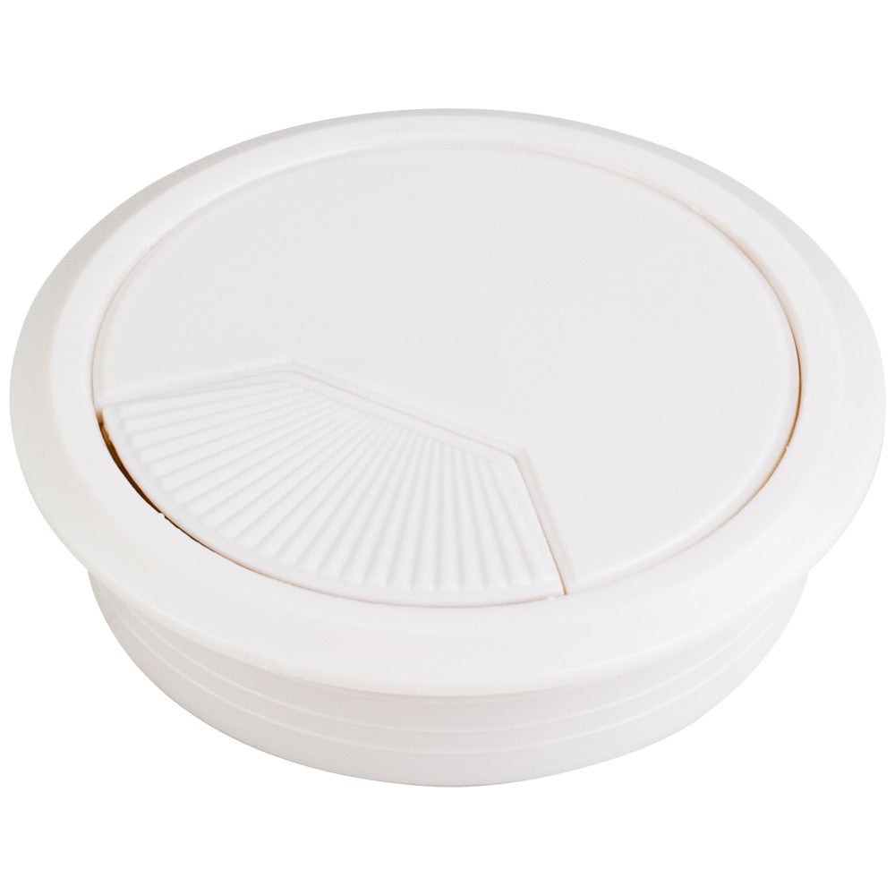 White 3 Piece Adj. Spring Closure Grommet for 75 mm Diameter Hole