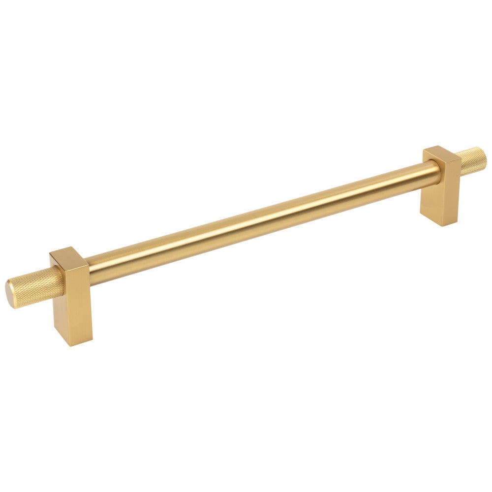 18" Center-to-Center Brushed Gold Larkin 4 Knurled Ends Appliance Handle
