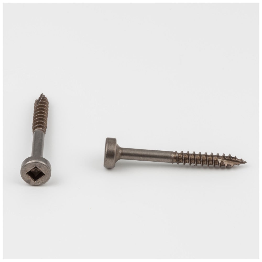#6 x 1-1/4" Clear Brown Wax Face Frame Square Drive Type 17 Fine Thread Screw Sold by the Keg. Order 8 for a Keg o 8,000 Screws