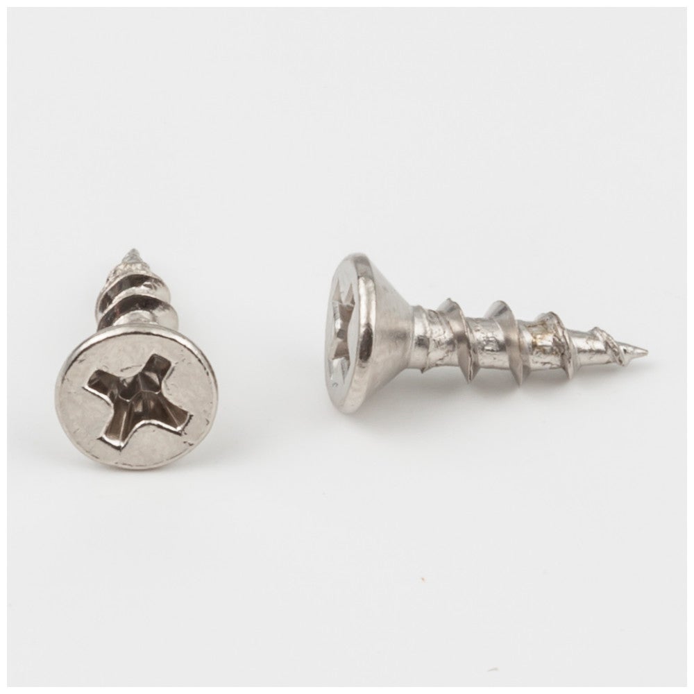 #6 x 1/2" Bright Nickel Phillips Drive Coarse Thread Flat Head Screw Sold by the Box. Order 6 for a Box of 6,000 Screws