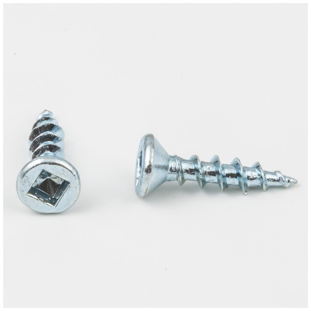 #6 x 5/8" Zinc Plated Square Drive Type 17 Coarse Thread Flat Head Screw. Order 25 for a Keg of 25,000 Screws