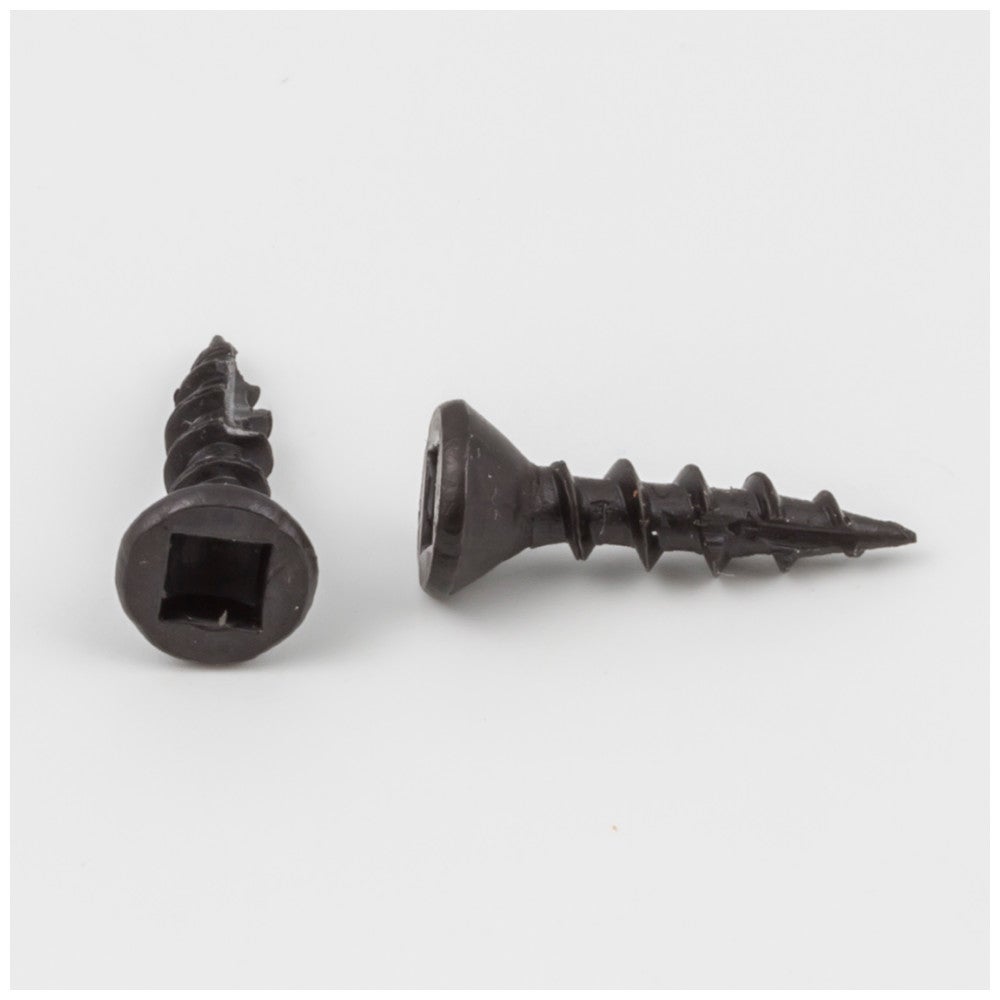 #6 x 5/8" Black Square Drive Type 17 Coarse Thread Flat Head Screw Sold by the Box (500 screws)