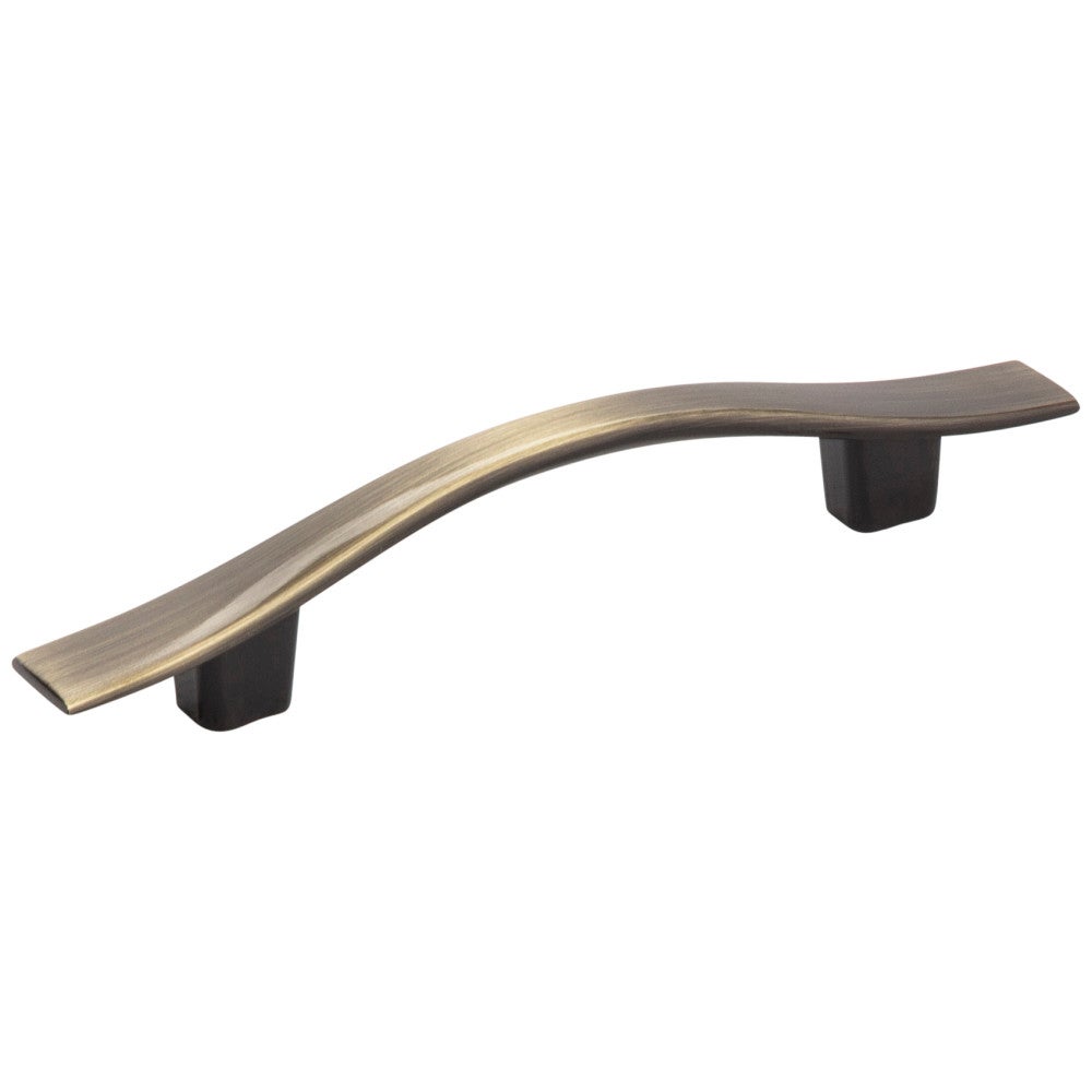 3" Center-to-Center Brushed Antique Brass Square Kingsport Cabinet Pull
