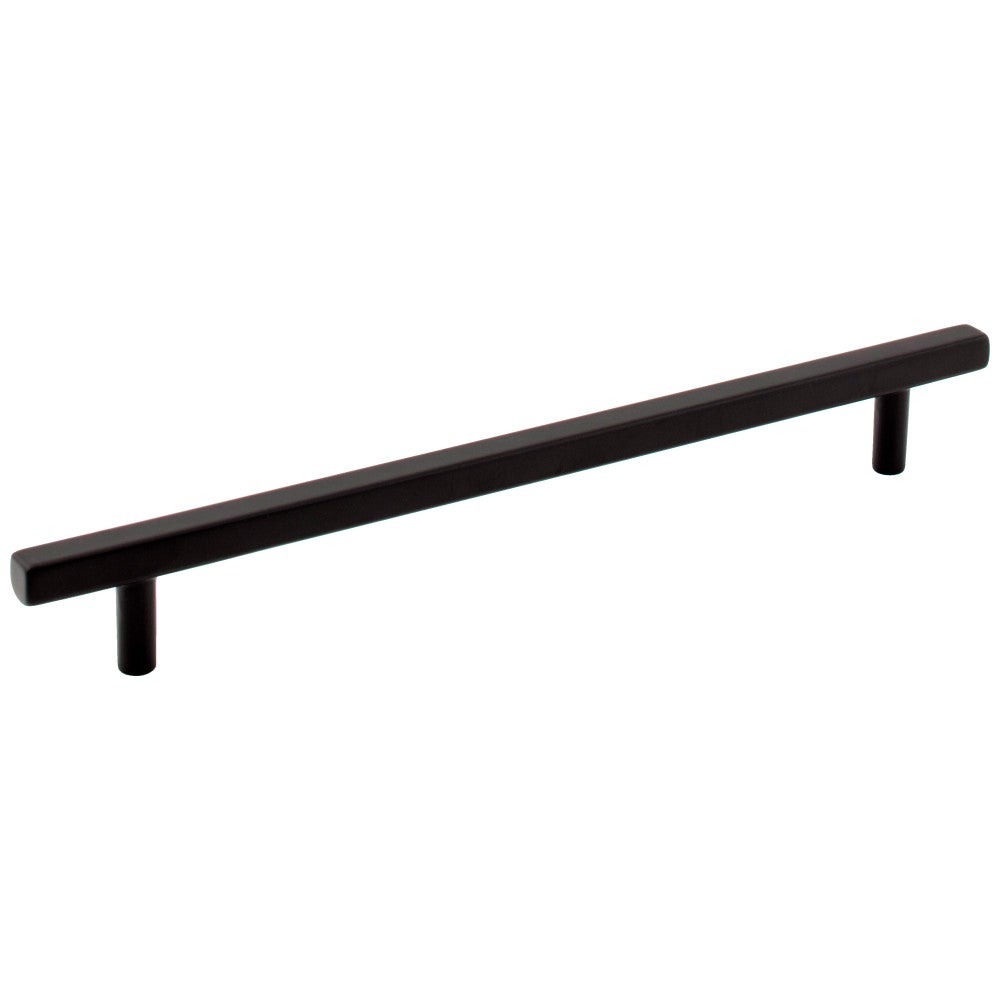 192 mm Center-to-Center Matte Black Square Dominique Cabinet Bar Pull