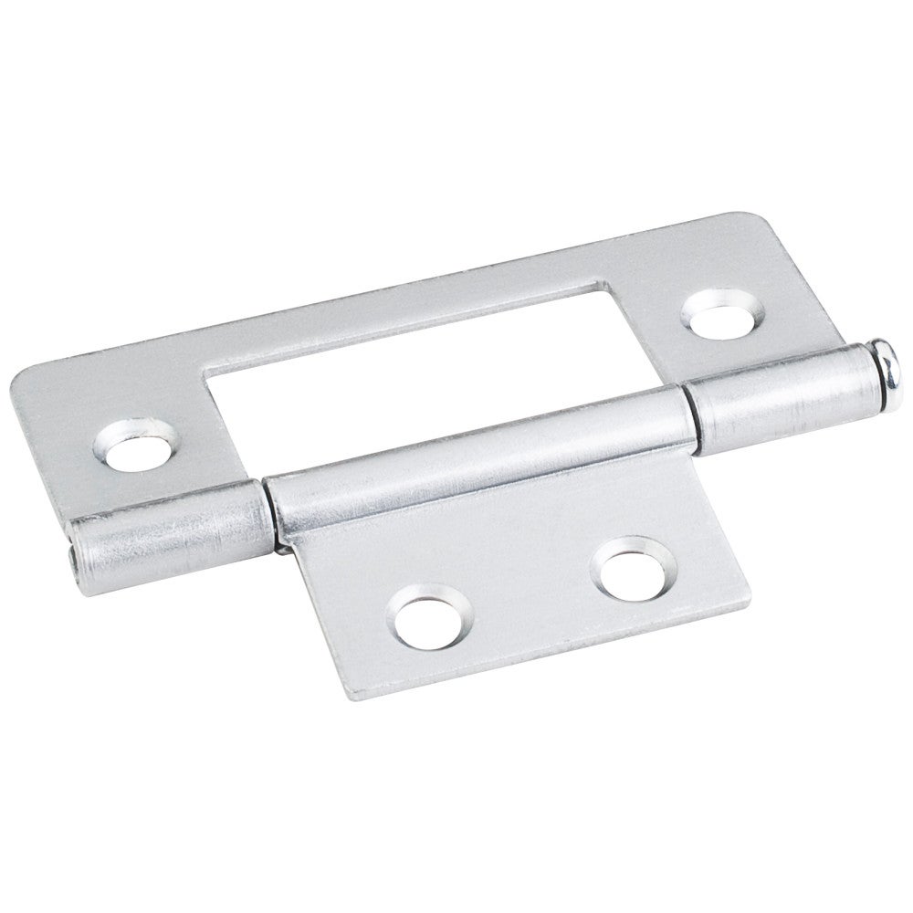 Brushed Chrome 3" Loose Pin Non-Mortise Hinge 4 Hole