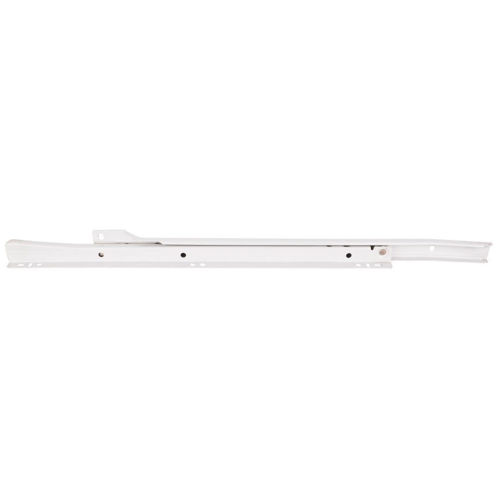 19-3/4" (500 mm) Heavy Duty Double Captive Cream White Self-closing 3/4 Extension Side Mount Epoxy Slide, Split Slides in Bulk Pack - Drawer Left