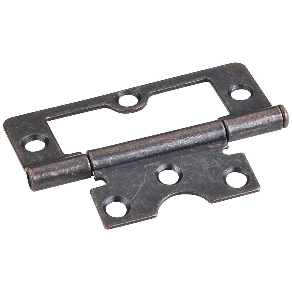 Dark Antique Copper Machined 3" Swaged Loose Pin Non-Mortise Hinge with 6 Holes