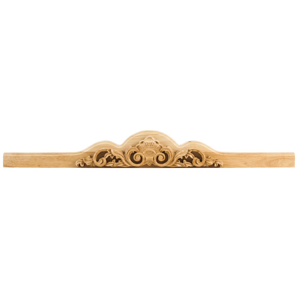40" W x 1-1/2" D x 5" H Hand Carved Shell Valance