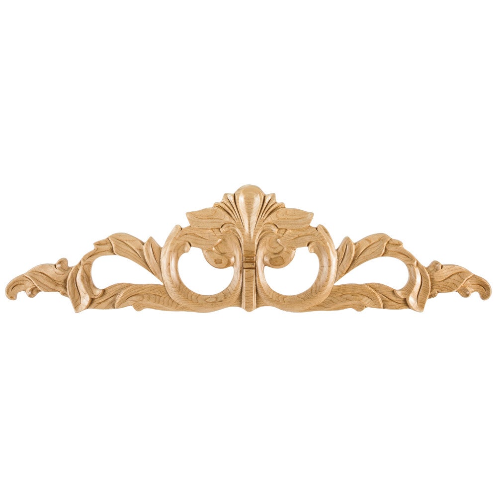 20" W x 1/4" D x 5-1/2" H Hand Carved Shell Onlay