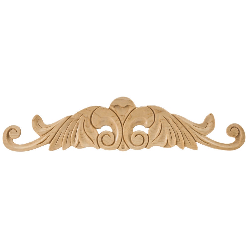 20" W x 1/4" D x 4-1/2" H Hand Carved Nouveau Onlay