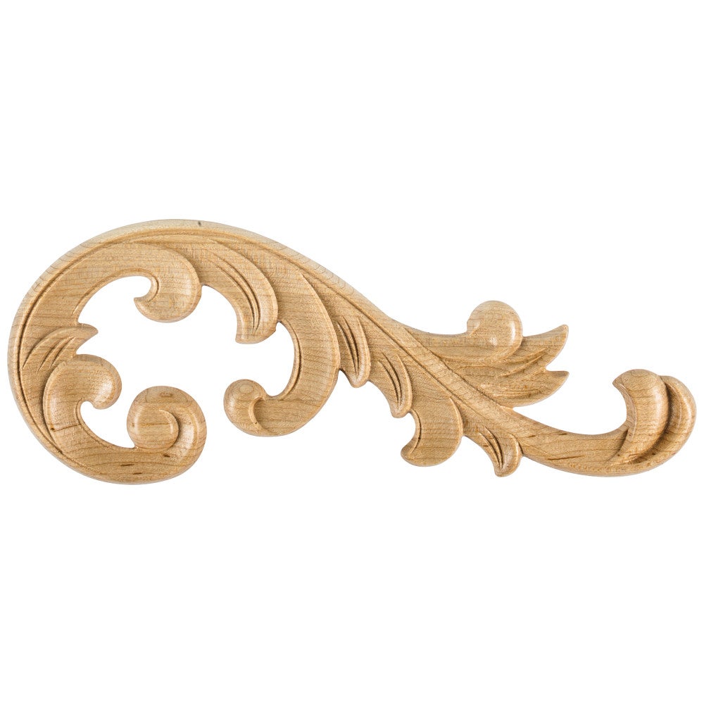 10-5/8" W x 1/4" D x 4" H Right Acanthus Appliqué