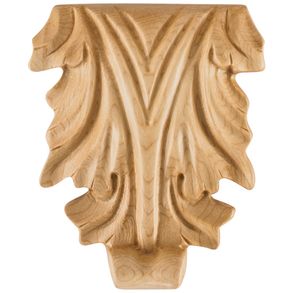 3-5/8" W x 3/4" D x 4-1/4" H Acanthus Appliqué