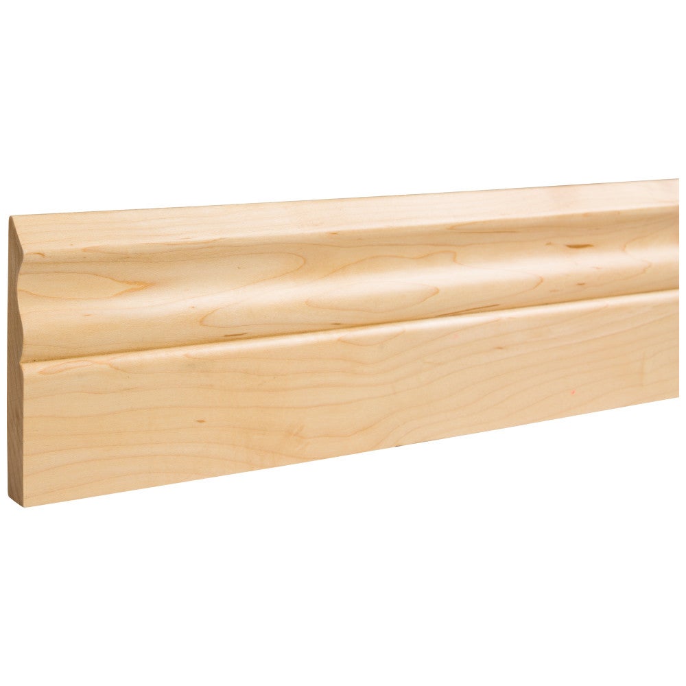 5/8" D x 4" H Hard Maple Scalloped Edge Base Moulding