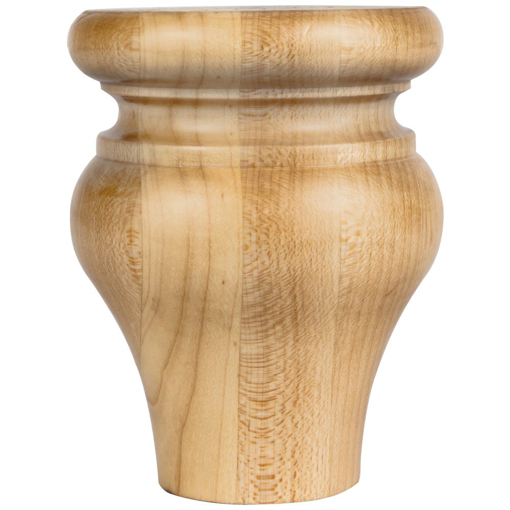 3-1/2" W x 3-1/2" D x 4-1/2" H Tulip Bun Foot