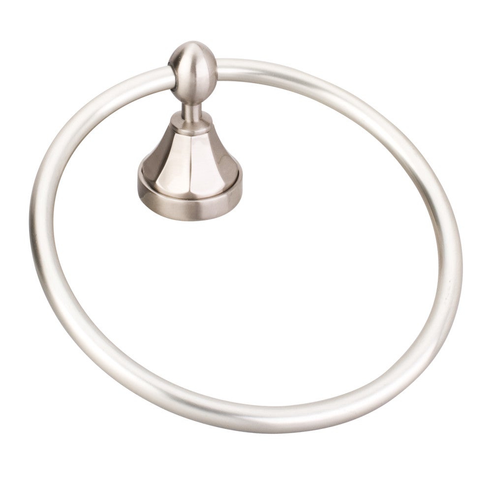 Newbury Satin Nickel Towel Ring - Retail Packaged