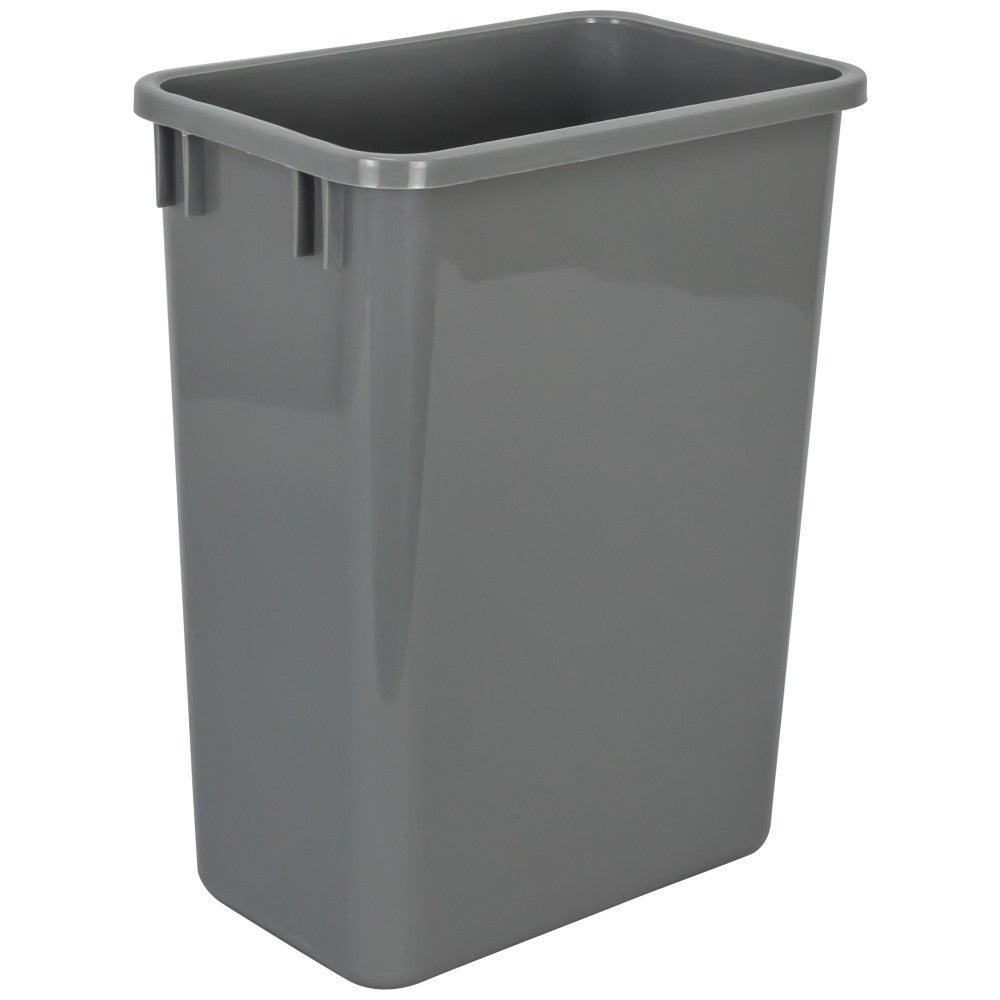 Box of 4 Grey 35 Quart Plastic Waste Containers