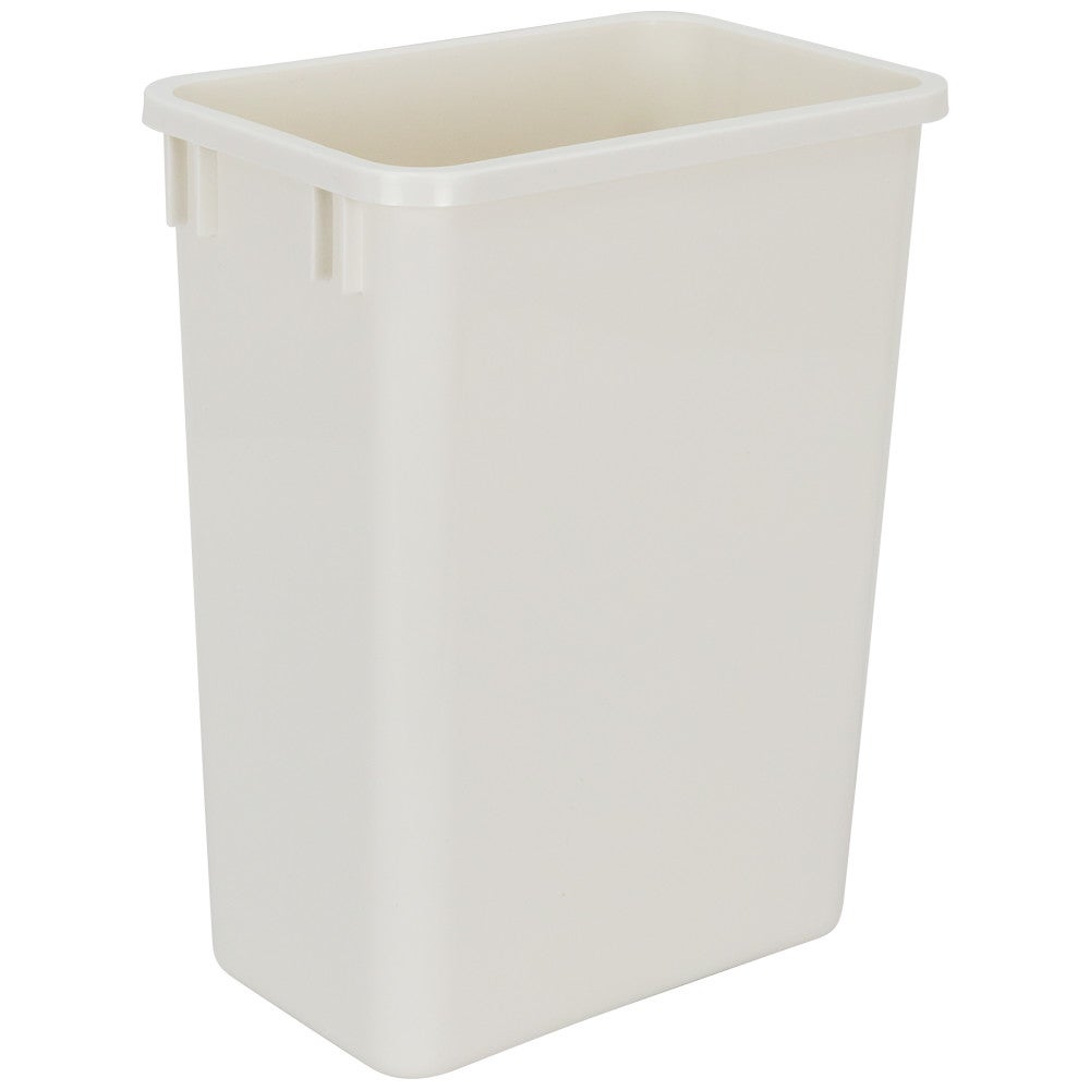 Box of 4 White 35 Quart Plastic Waste Containers