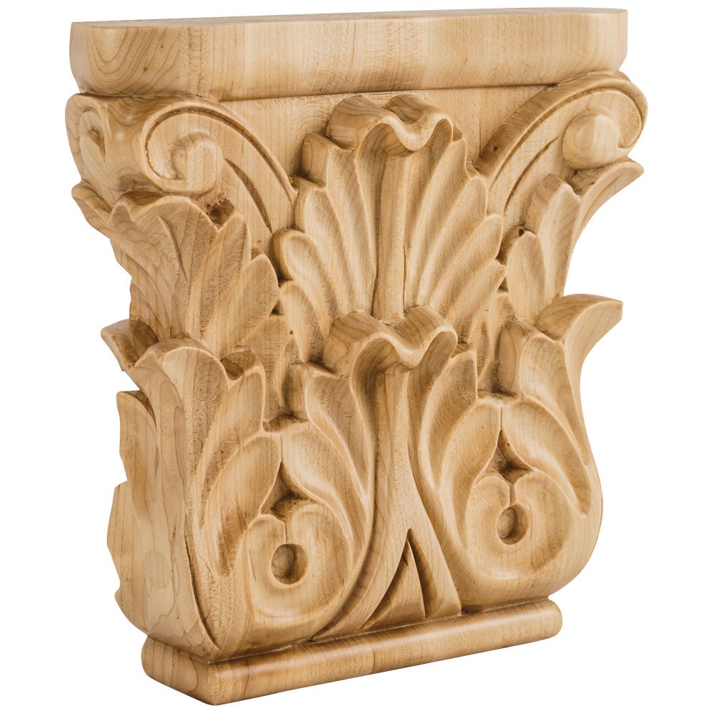 8" W x 1-3/4" D x 8" H Acanthus Capital