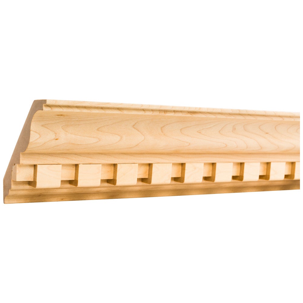 1-1/4" D x 5-1/2" H Poplar Dentil Crown Moulding