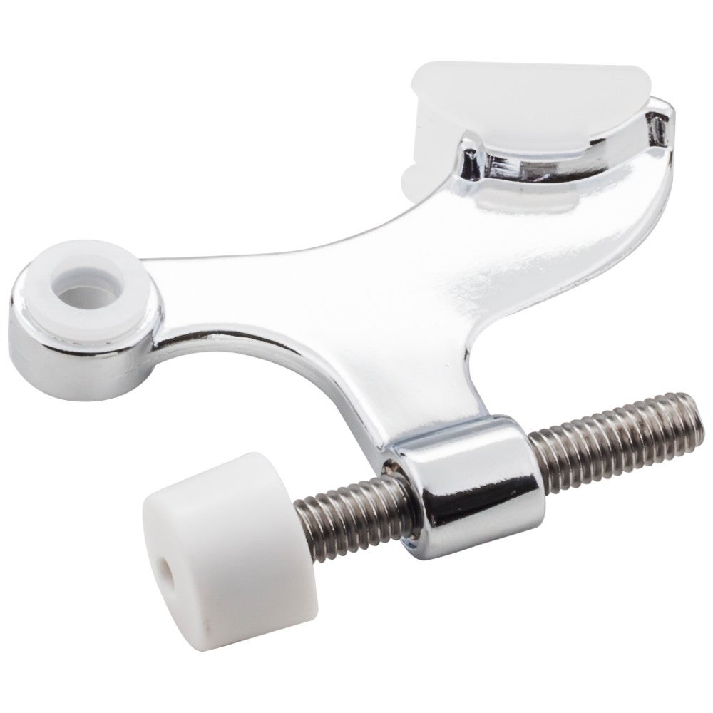 Hinge Pin Door Stop with Self-Adjusting Pad - Polished Chrome