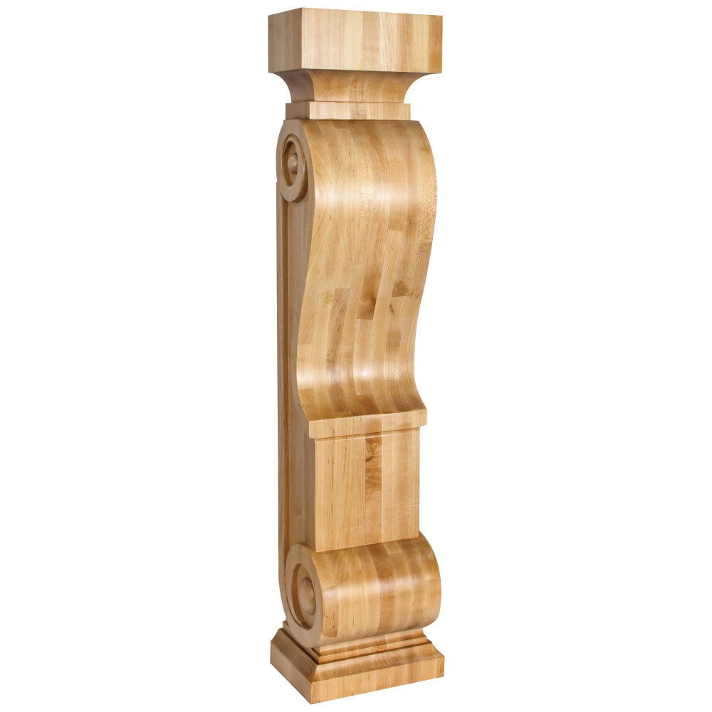 8" W x 6" D x 36" H Scandinavian Romanesque Fireplace Corbel