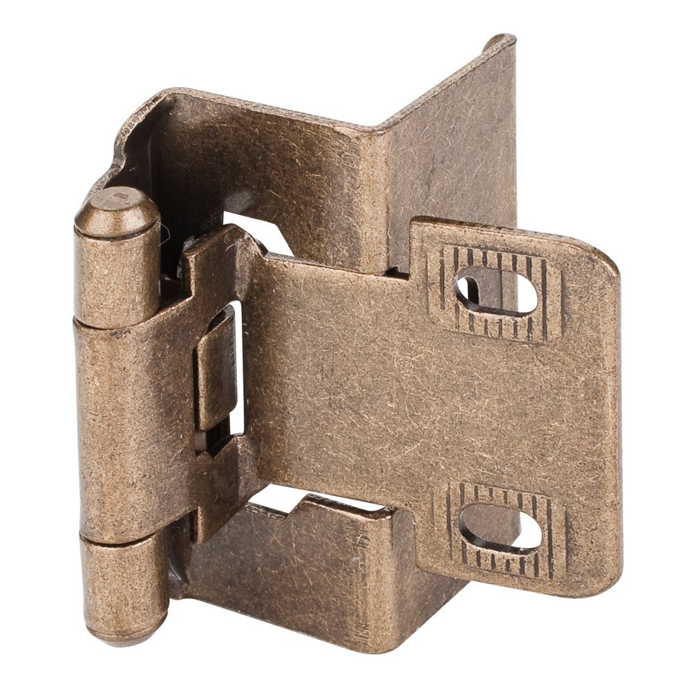 1/2" Overlay Full Wrap Hinge - Burnished Brass
