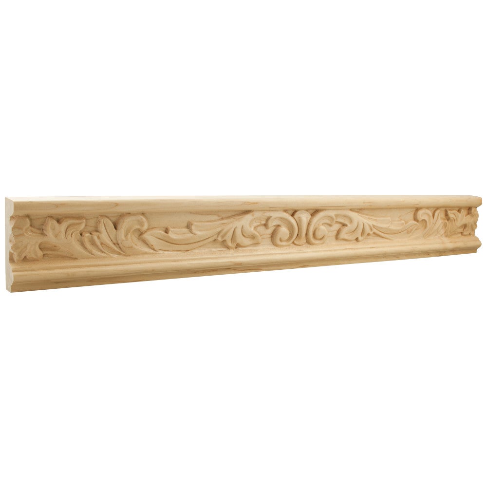 1" D x 3" H Acanthus Leaf Hand Carved Moulding