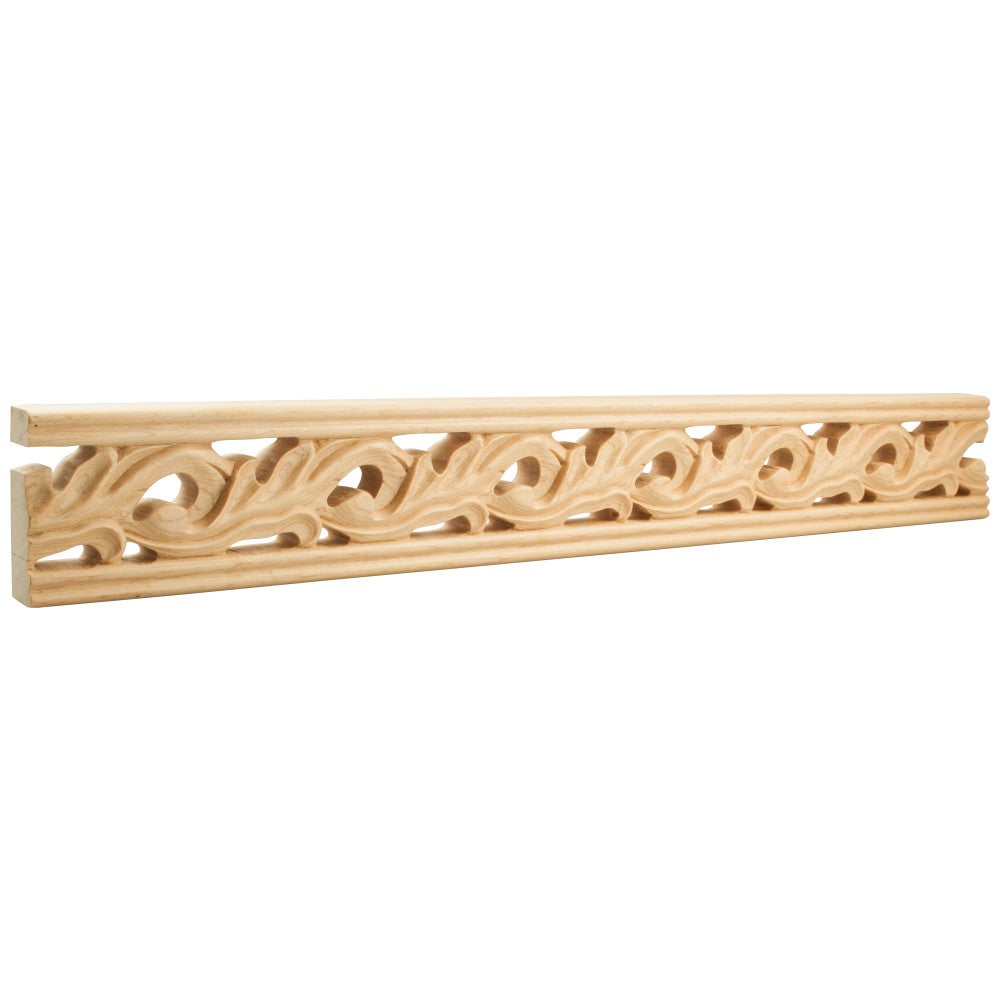 1" D x 3-1/8" H Acanthus Leaf Hand Carved Moulding