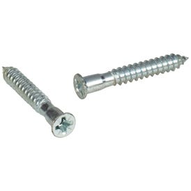 7 mm x 50 mm Zinc Finish Flat Head Pozi Confirmat Screw with Point - Bag of 500