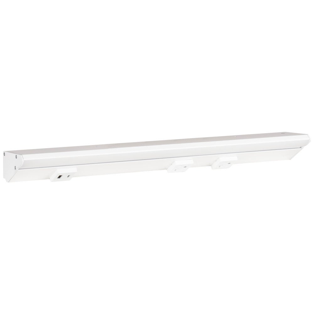 18-1/2" RM USB Series Lighted Power Strip, 600 Lm/Ft Higher Output, White finish, White receptacles, Tunable-White 2700K–5000K